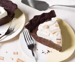 Tarte au chocolat et noix de coco