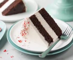 Gâteau étagé au chocolat et à la menthe poivrée