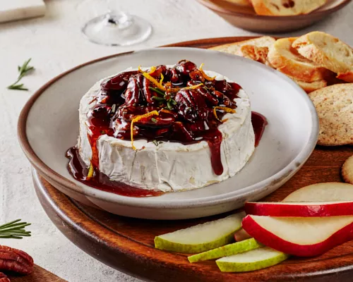 Brie fondant aux pacanes confites épicées 