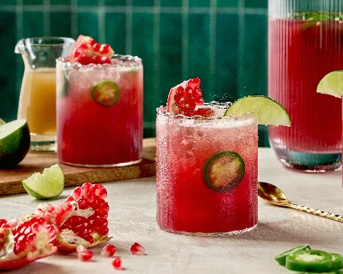 Fizz épicé grenade et gingembre